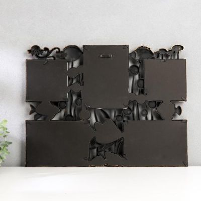 Фоторамка на 5 фото 10х10, 10х15 см "Рыбки" тёмное золото 33х44 см