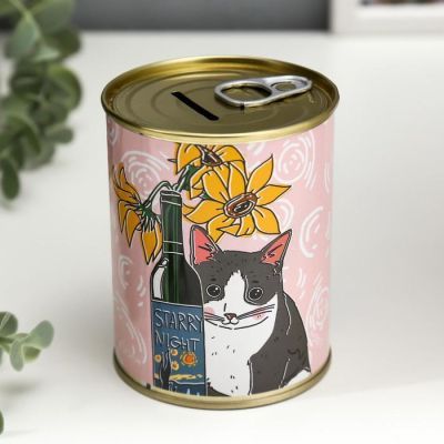 Копилка-банка металл "Коплю на котика"