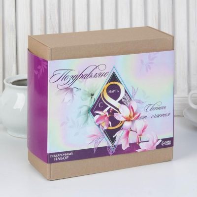 Подарочный набор "С 8 марта", чайный домик, кружка, 21 х 20,5 х 9 см