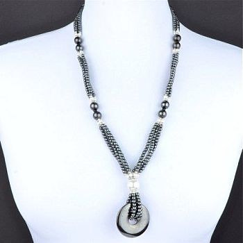 Бусы Гематит "Орбита" арт. П3413