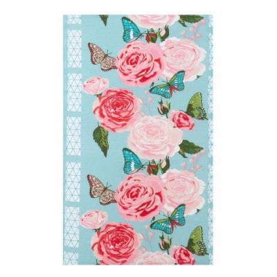 Полотенце вафельное в коробке "Фон" 35х60 см, бирюза, 160 гр/м, хл,