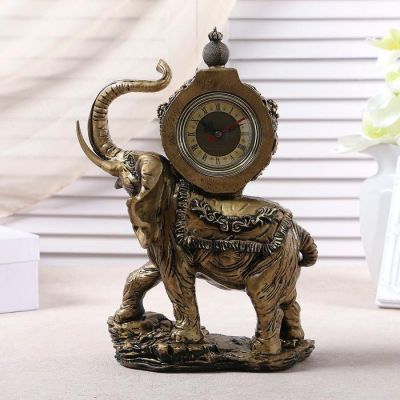 Часы настольные "Слон", цвет  бронзовый, 35х22х10 см