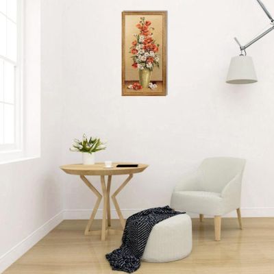 Гобеленовая картина "Букет маки" 39*72см (рамка МИКС)