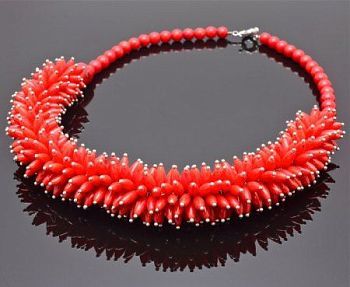 Бусы Коралл "Коралловая роскошь" арт. П3310