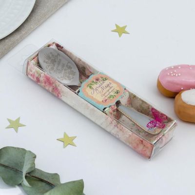 Ложка с гравировкой чайная в подарочной коробке "Лучшая мама"