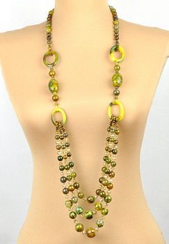 Бусы Агат, хрусталь "Королева Красоты" арт.П2484