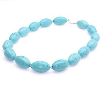 Бусы прес.Бирюза "Эклектика" арт.ПБР-18(15-25)-48-3