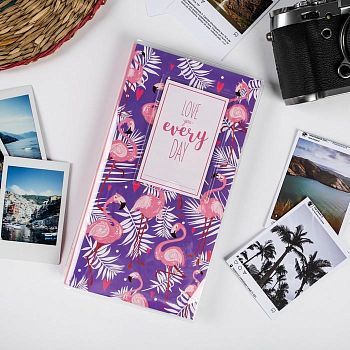 Фотоальбом для инстаграм фото "Фламинго", 20,5 х10,7 см