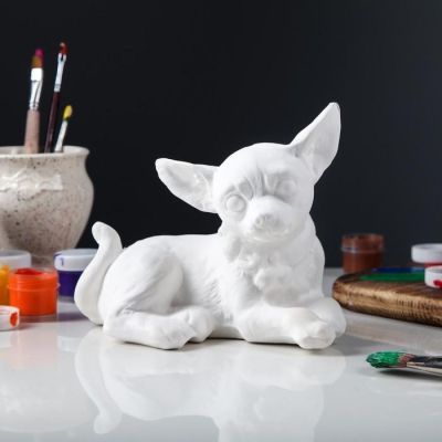 Копилка -раскраска "Собака Чихуахуа", под роспись, 16 см