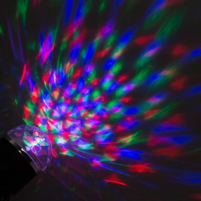 Световой прибор «Вращающийся шар» 8.5 см, динамик, свечение RGB, 12 В