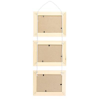 Фоторамка на 3 фото 10х15 подвесная, белая