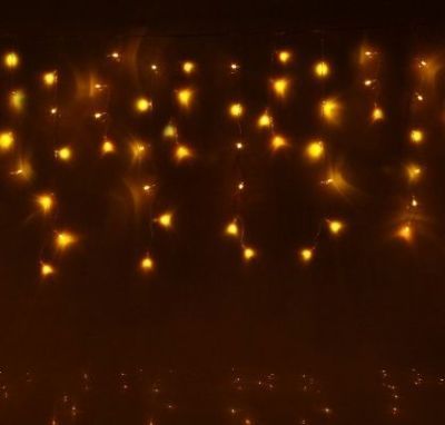 Гирлянда уличная УМС "Бахрома" (Ш:3 м, В:0,6 м, нить силикон, желтый)