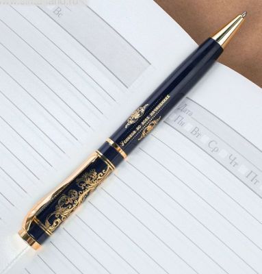 Ручка металлическая  "Удачи и успехов во всех начинаниях" (в тубусе, с открыткой)