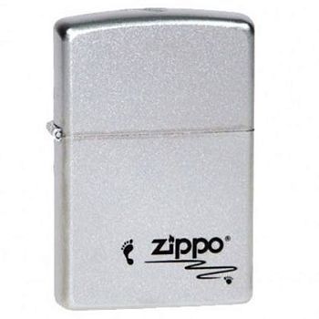 Зажигалка ZIPPO 205 Footprints с покрытием Satin Chrome