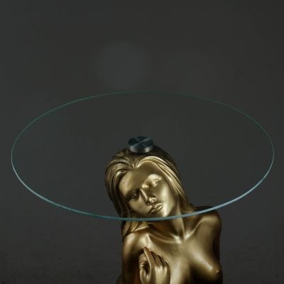 Подставка - стол "Анжелика" бронза 57см ПОЛИСТОУН