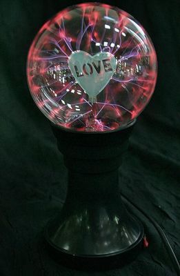Плазменный шар "Сердце" (d-13 см)