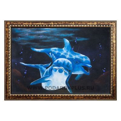 Картина "Дельфины" багет №165 (50х70 см)