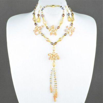 Комплект Хрусталь, жемчуг "Сказочный сон" арт.ВАС-1090