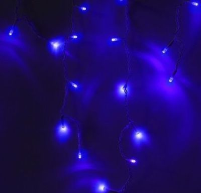 Гирлянда уличная УМС "Бахрома" (Ш:3 м, В:0,6 м, нить белая, синий)