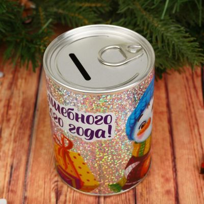 Набор для творчества. Копилка для декорирования стразами «Волшебного Нового года» Снеговик