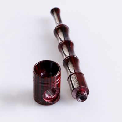 Трубка оригинальная, мундштук с резьбой, чаша круглая 2х11 см,  микс