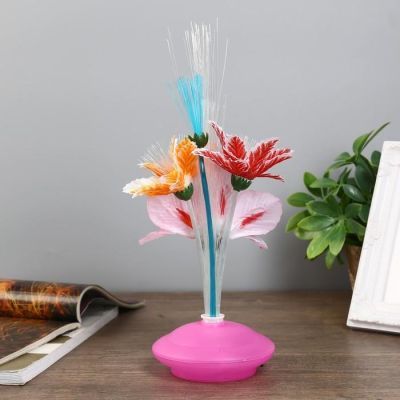 Ночник "Яркие цветы" LED от батареек 3АА h=22 см МИКС