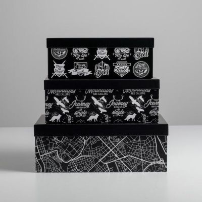 Набор подарочных коробок 3 в 1 «Мужской», 26 × 17 × 10‒32.5 × 20 × 12.5 см