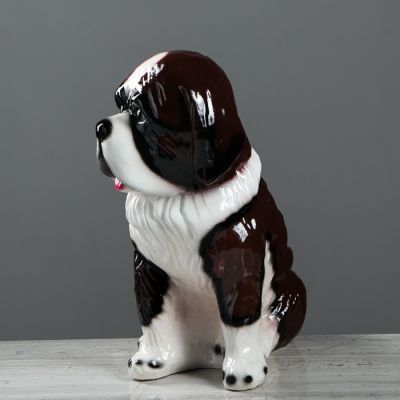 Копилка "Собака Бетховен", белый, чёрный цвет, 33 см