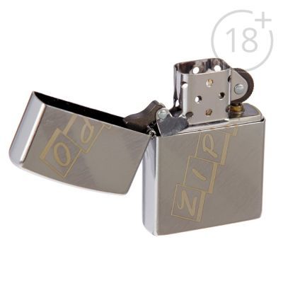 Зажигалка ZIPPO 28182 Classic с покрытием Brushed Chrome