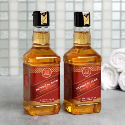 Набор «Настоящему мужчине» гель для душа, шампунь виски, мыло, мочалка