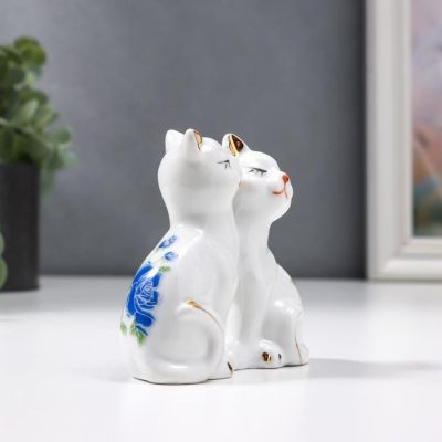 Сувенир "2 котёнка в цветочек" 7х8 см