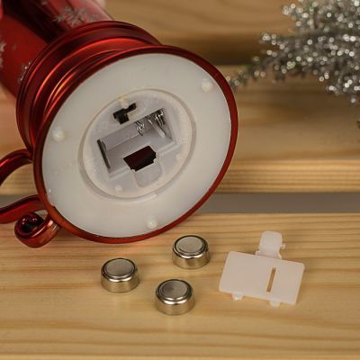 Светодиодная фигура «Свеча с Дедом Морозом» 9 × 15 × 7 см, пластик, батарейки AG13х3, свечение тёплое белое