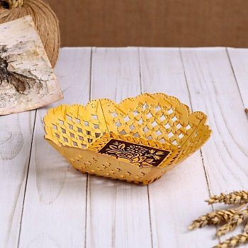 Конфетница «Розочка», 15×16×6 см, береста