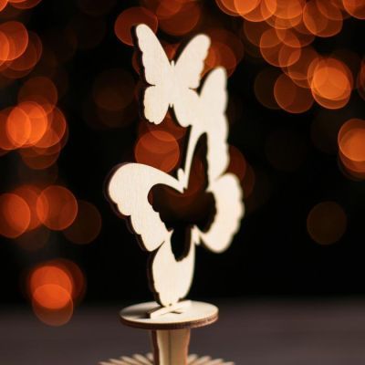 Салфетница «Бабочки», 24,5×9×8 см, на пьедестале