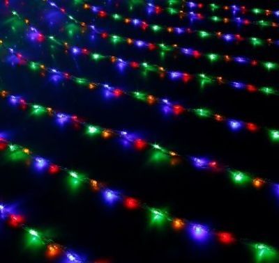 Гирлянда "Дождь" уличная (ш:2 м, В:3 м, нить силикон, мульти)