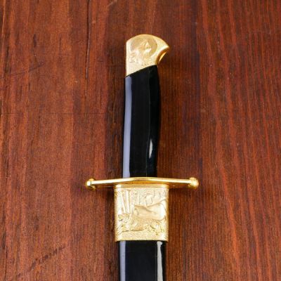 Сув. изделие нож, ножны чёрные с золотым, 35см, клинок 17 см