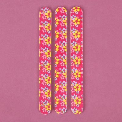 Пилки-наждаки, абразивность 240/240, 18 см, 3 шт, рисунок МИКС