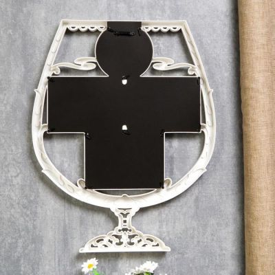 Фоторамка на 4 фото 10х10 см, 10х15 см "Бокал" белая