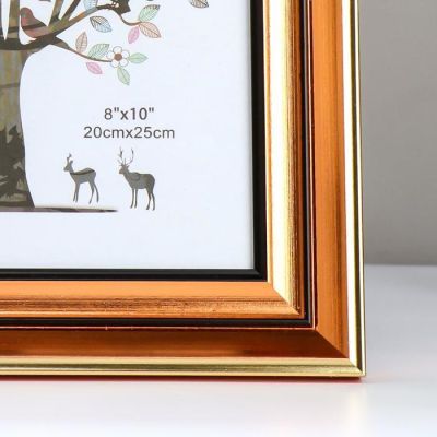 Фоторамка пластик 20х25 см "Медь с чёрными полосами" 31,8х26,8х2 см