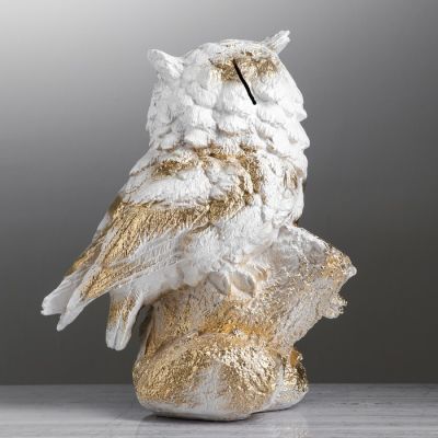 Копилка "Сова", белый цвет, 33 см,