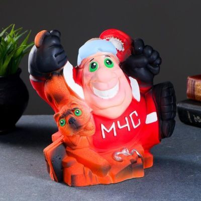 Копилка "МЧС №1" красный 12х20см