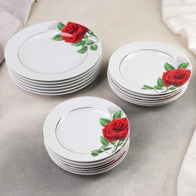 Набор тарелок «Голубка. Роза на капители», 18 предметов