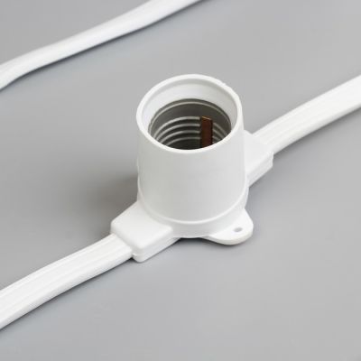 Гирлянда «Белт-лайт» 50 м, IP65, 2W, белая каучуковая нить, шаг 40 см, Е27, 220 В