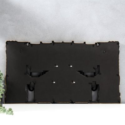 Фоторамка пластик на 9 фото 10х10, 10х15 см "Домик у моря" тёмное золото 36,5х67х2 см