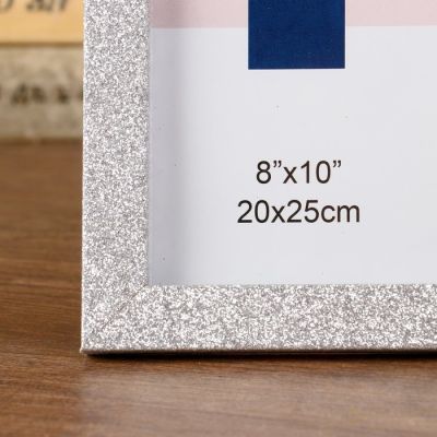 Фоторамка пластик 20х25 см "Блёстки серебро" 27,2х22,2х1,2 см