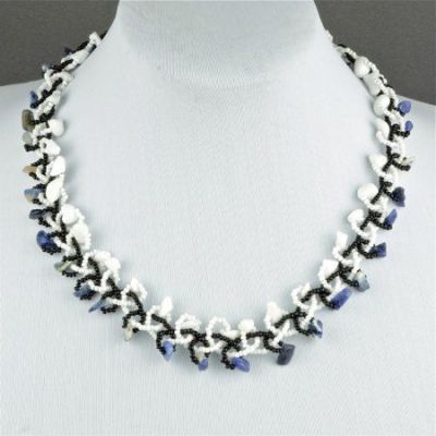 Бусы Агат, лазурит "Яркий хит" арт.КАП-1250