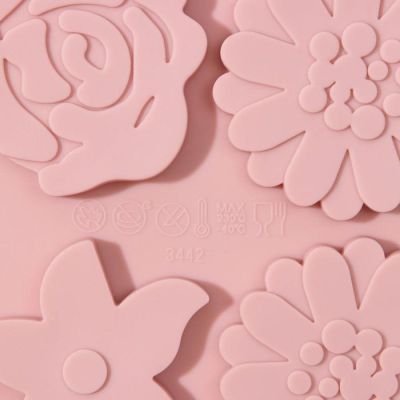 Форма для выпечки Доляна «Цветочная поляна», 12 ячеек, 22,5×16,5×0,5 см, цвет МИКС