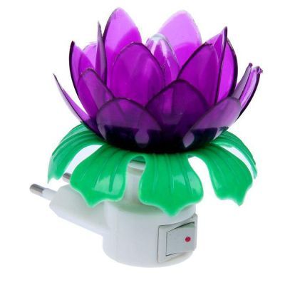Ночник "Распустившийся цветок" 220V Е12 МИКС 9х9,5 см