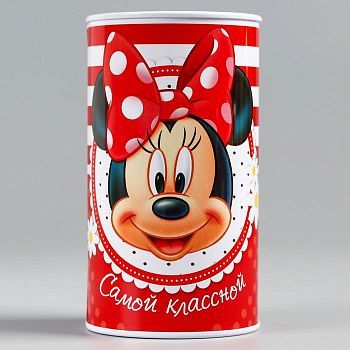 Копилка детская "Самой классной", Минни Маус, 6,5 х 12 см