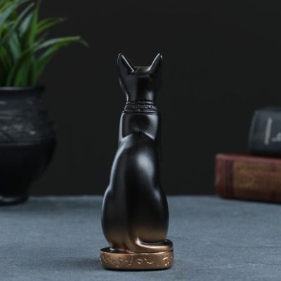 Фигура "Кошка египетская" 13х7см, бронза / мраморная крошка